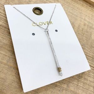 Hammered Bar Wire Wrapped Necklace